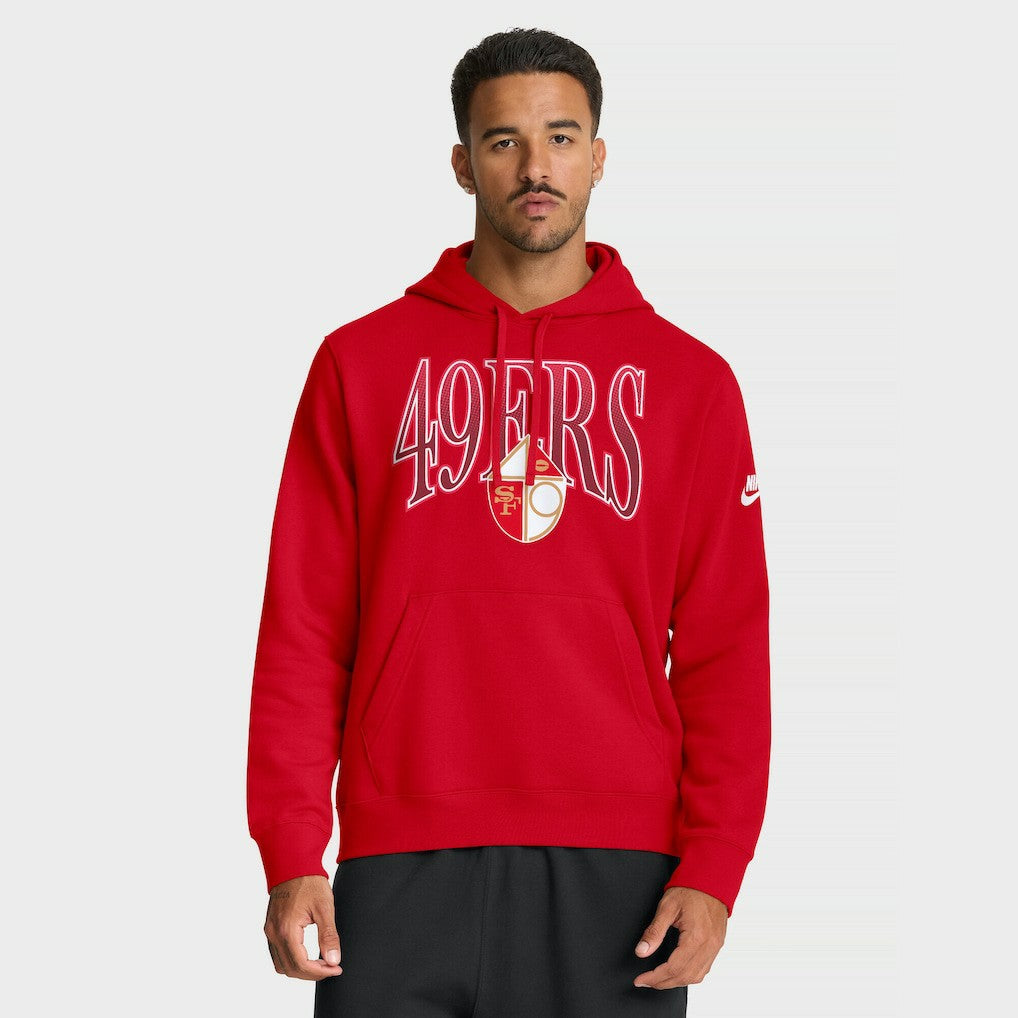 Nike San Francisco 49ers Full Blitz Club Fleece Pullover Hoodie Scarlet
