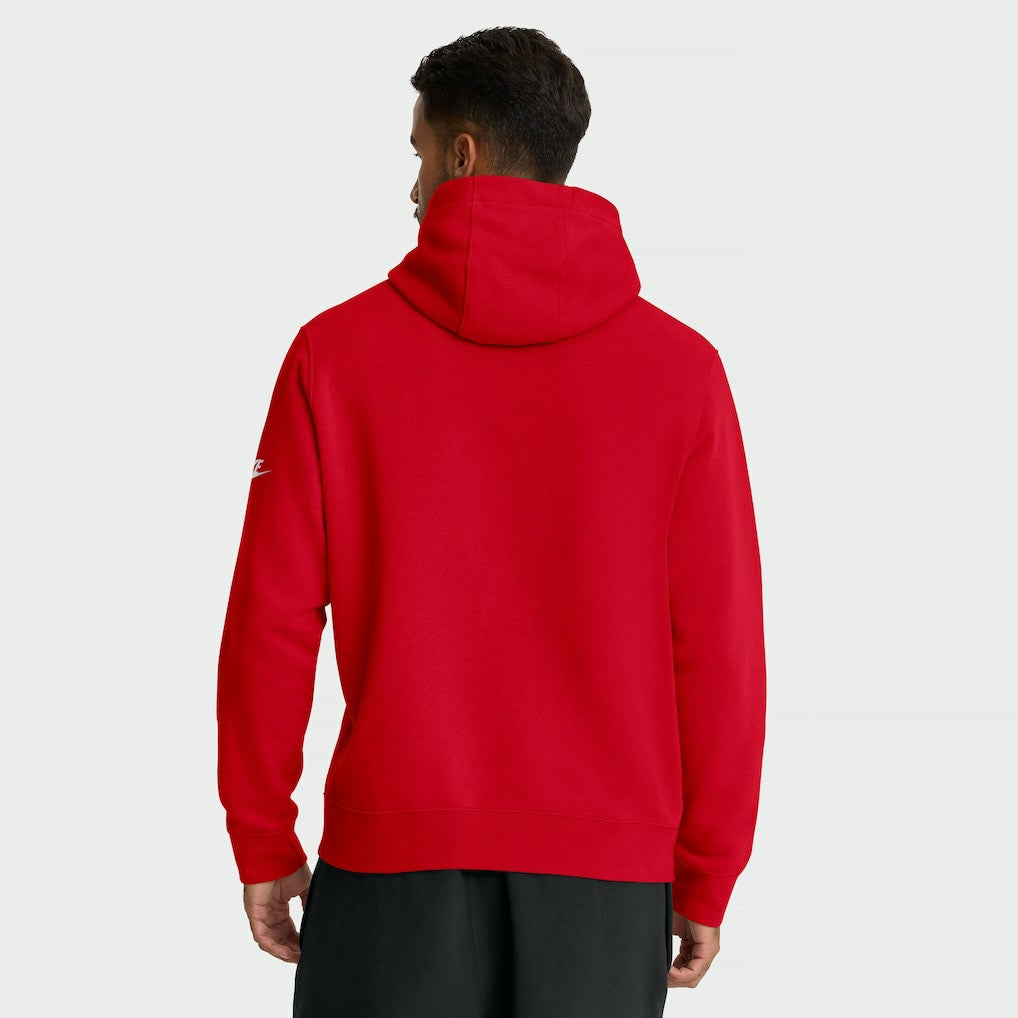 Nike San Francisco 49ers Full Blitz Club Fleece Pullover Hoodie Scarlet