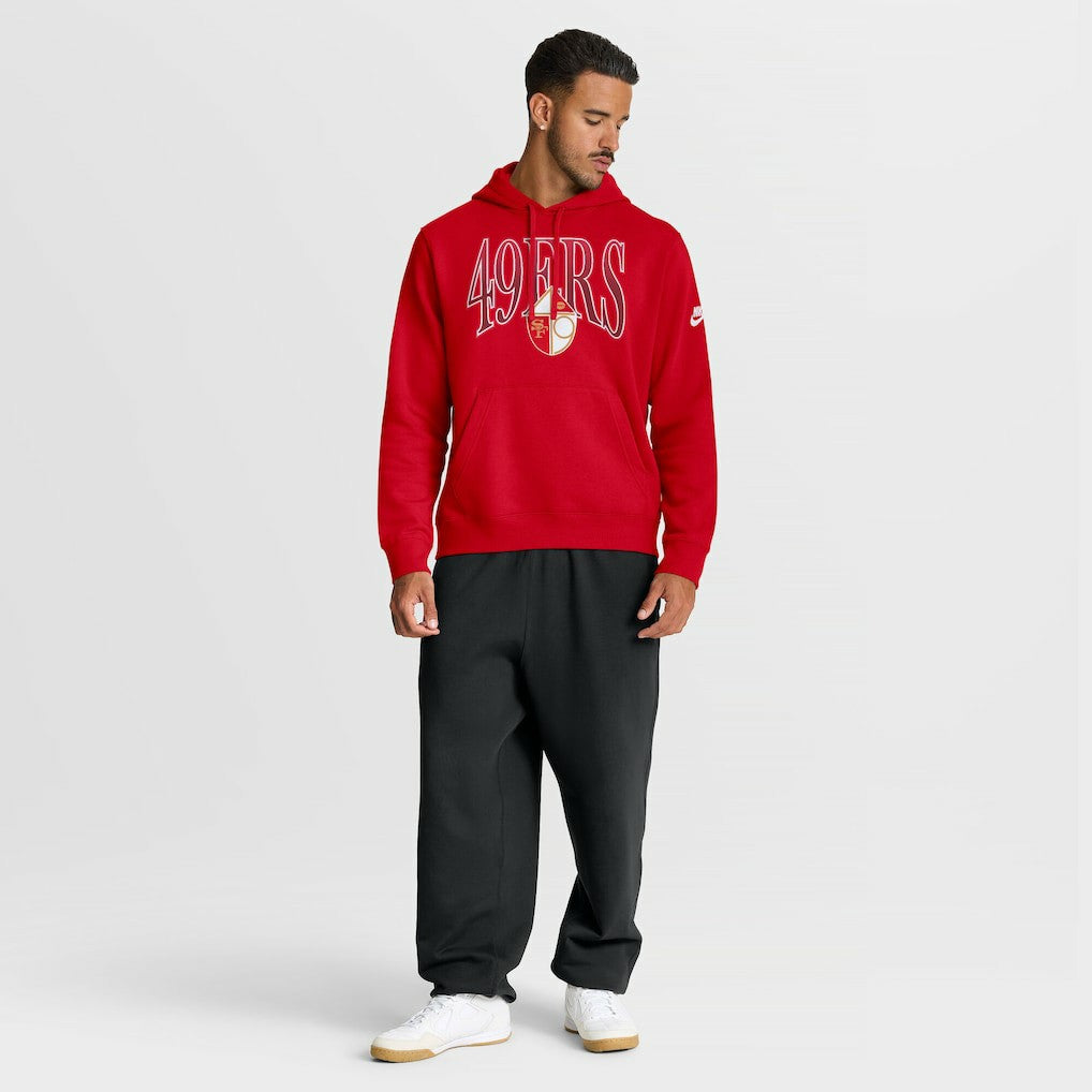 Nike San Francisco 49ers Full Blitz Club Fleece Pullover Hoodie Scarlet