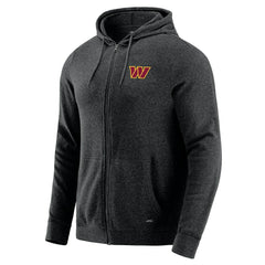 Washington Commanders J. Palmer Players Lounge Tri-Blend Full-Zip Hoodie Dark Heather Gray