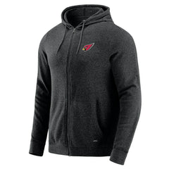 Arizona Cardinals J. Palmer Players Lounge Tri-Blend Full-Zip Hoodie Dark Heather Gray