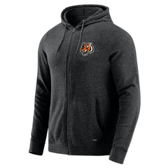 Cincinnati Bengals J. Palmer Players Lounge Tri-Blend Full-Zip Hoodie Dark Heather Gray
