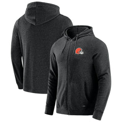 Cleveland Browns J. Palmer Players Lounge Tri-Blend Full-Zip Hoodie Dark Heather Gray