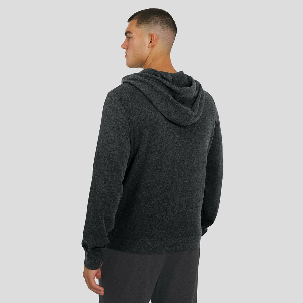 Denver Broncos J. Palmer Players Lounge Tri-Blend Full-Zip Hoodie Dark Heather Gray