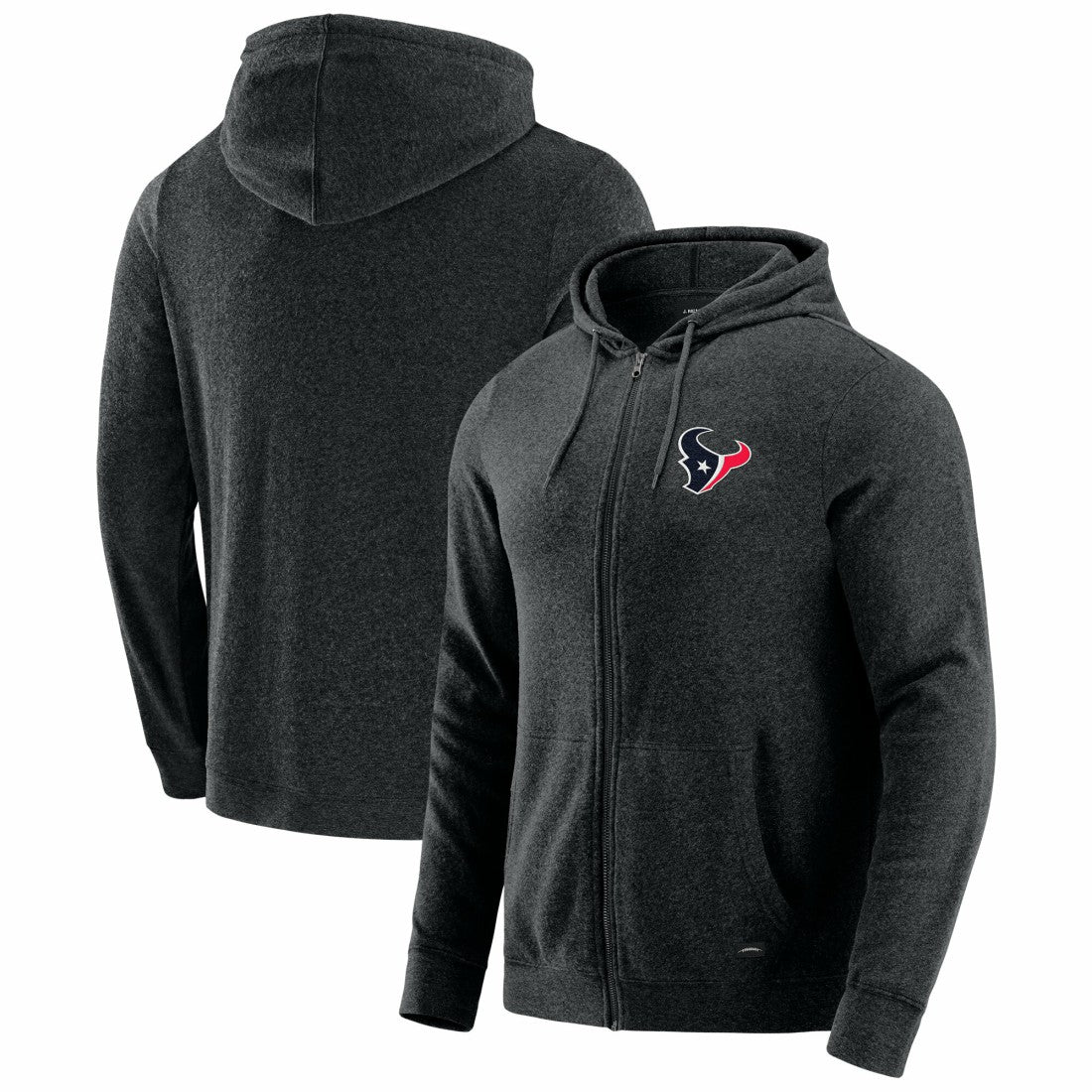 Houston Texans J. Palmer Players Lounge Tri-Blend Full-Zip Hoodie Dark Heather Gray