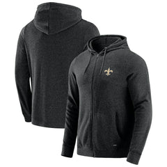 New Orleans Saints J. Palmer Players Lounge Tri-Blend Full-Zip Hoodie Dark Heather Gray