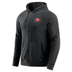 San Francisco 49ers J. Palmer Players Lounge Tri-Blend Full-Zip Hoodie Dark Heather Gray