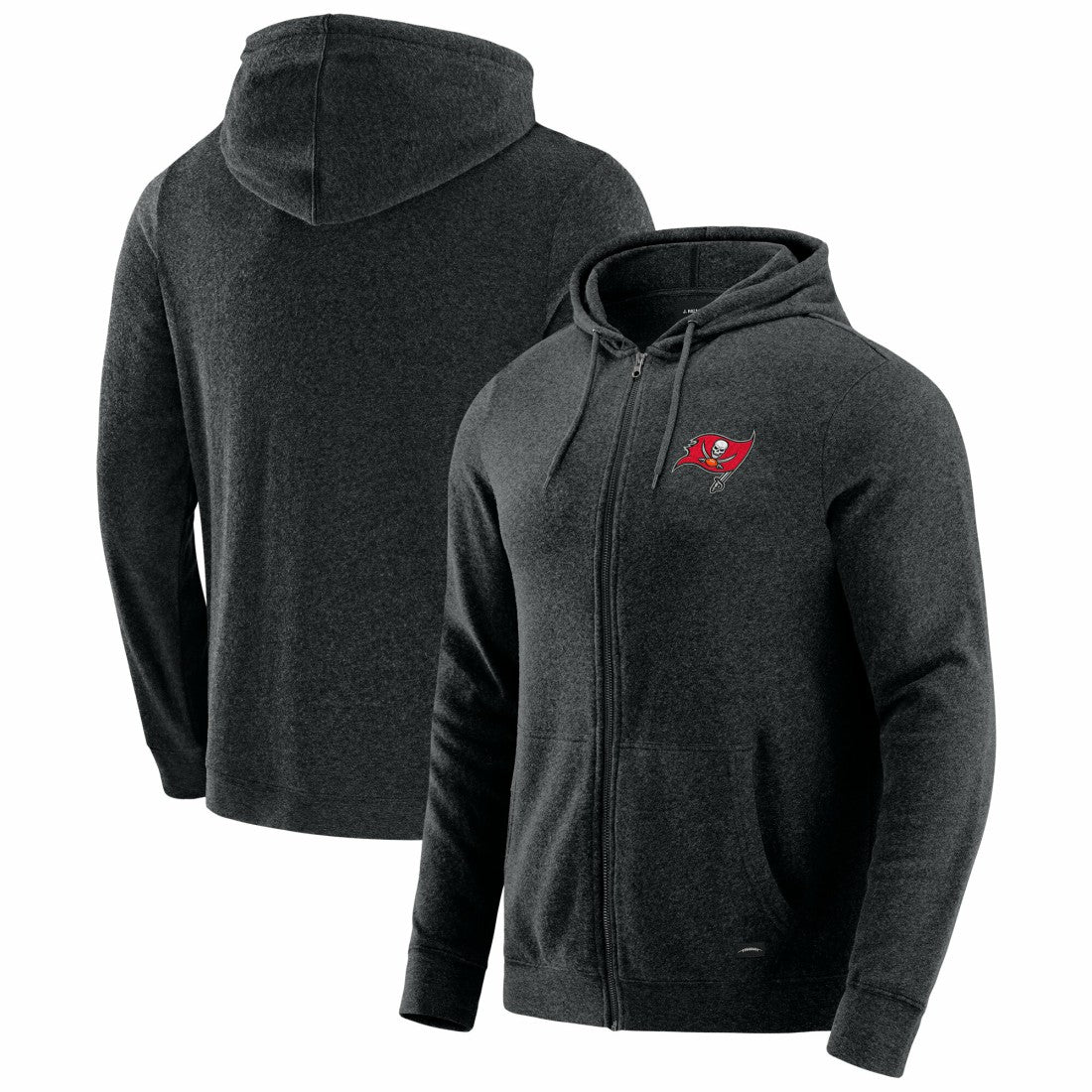 Tampa Bay Buccaneers J. Palmer Players Lounge Tri-Blend Full-Zip Hoodie Dark Heather Gray
