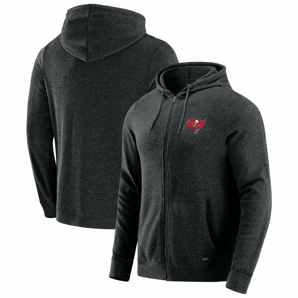 Tampa Bay Buccaneers J. Palmer Players Lounge Tri-Blend Full-Zip Hoodie Dark Heather Gray