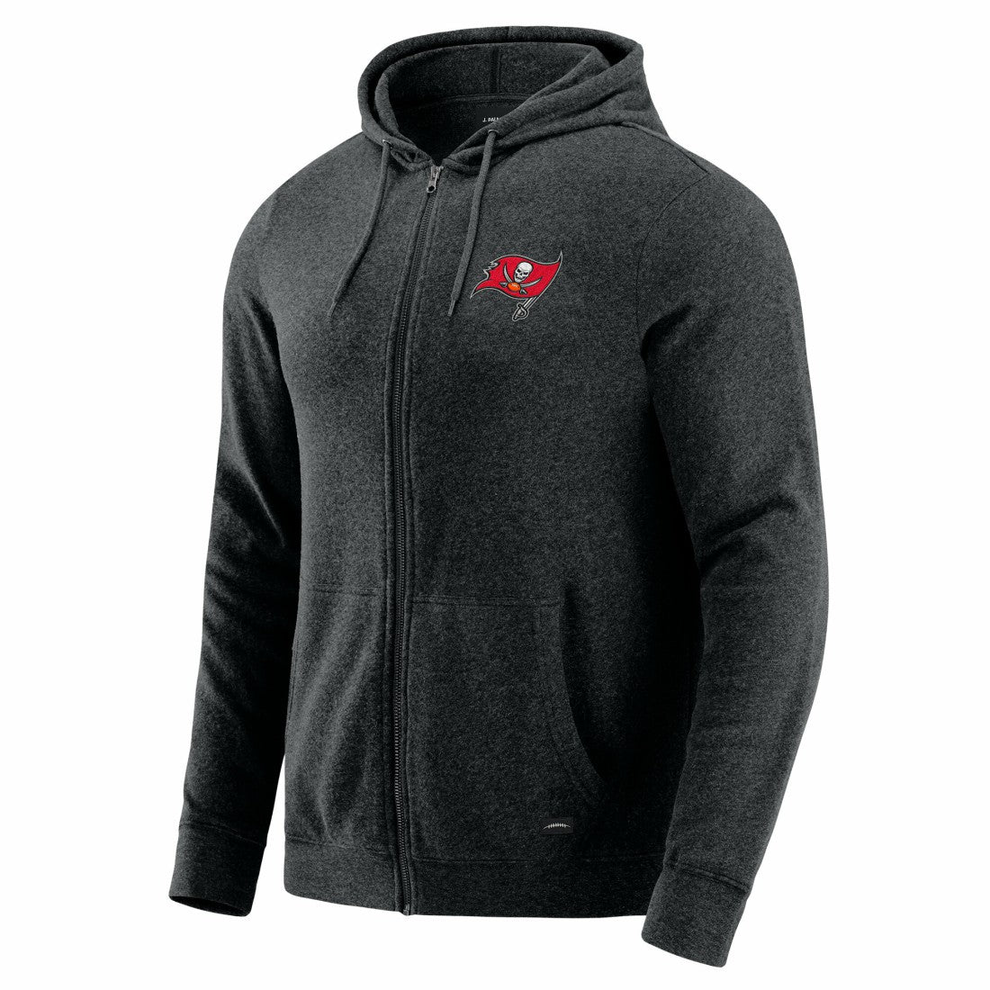 Tampa Bay Buccaneers J. Palmer Players Lounge Tri-Blend Full-Zip Hoodie Dark Heather Gray