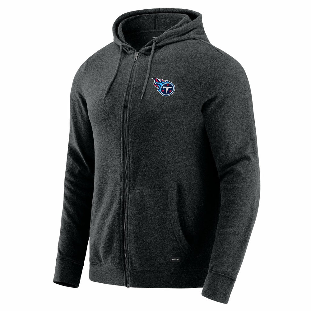 Tennessee Titans J. Palmer Players Lounge Tri-Blend Full-Zip Hoodie Dark Heather Gray