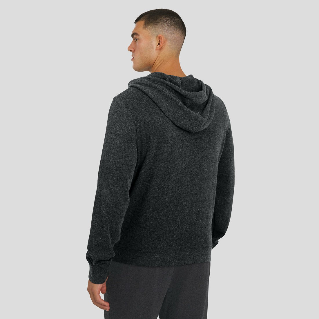 Tennessee Titans J. Palmer Players Lounge Tri-Blend Full-Zip Hoodie Dark Heather Gray
