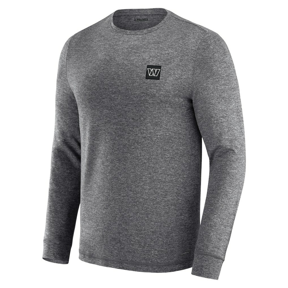 Washington Commanders J. Palmer Four Down Long Sleeve T-Shirt Heather Black