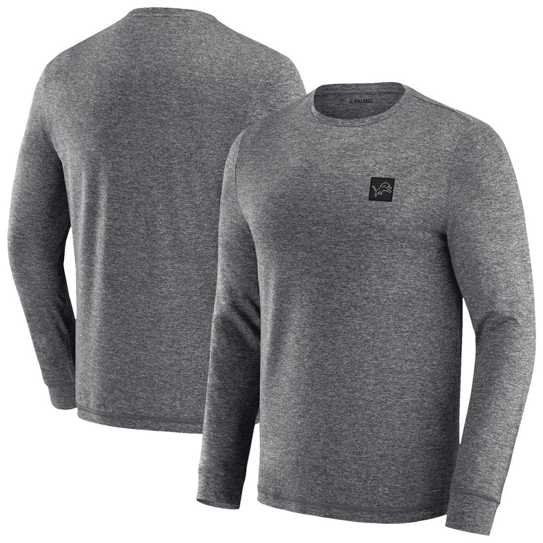 Detroit Lions J. Palmer Four Down Long Sleeve T-Shirt Heather Black