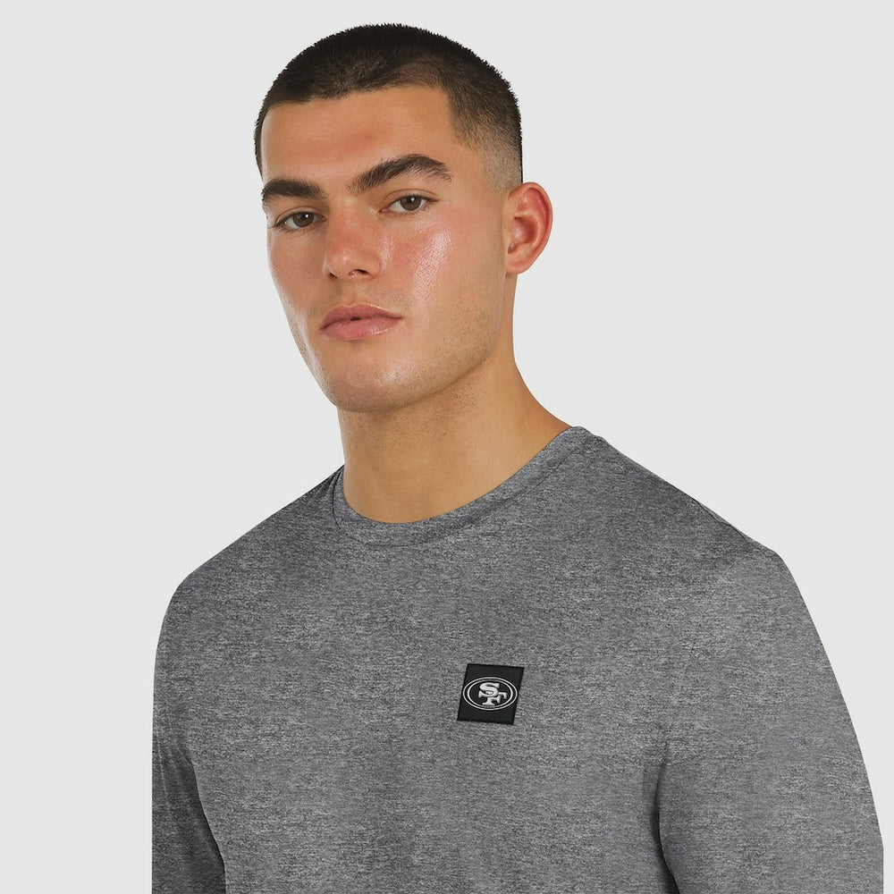 San Francisco 49ers J. Palmer Four Down Long Sleeve T-Shirt Heather Black