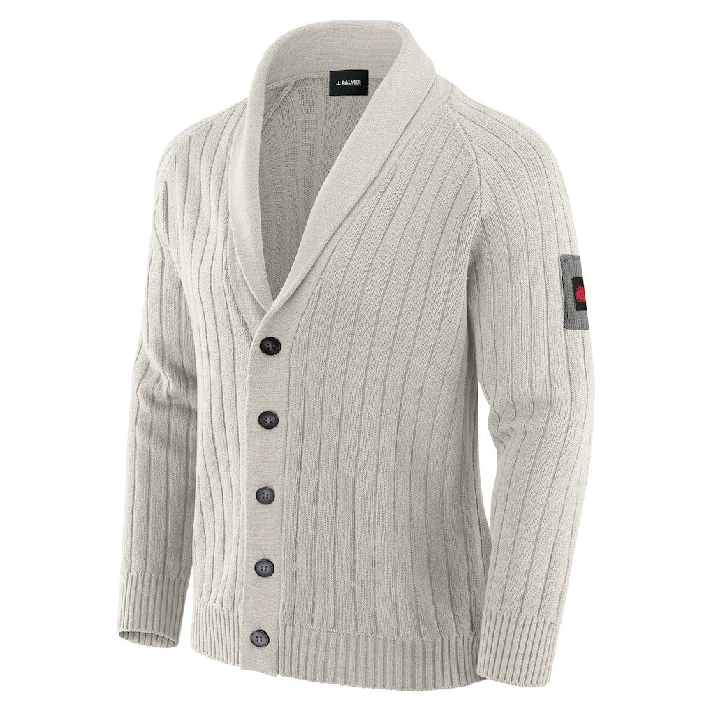 Kansas City Chiefs J. Palmer The Playmaker Cardigan Raglan Sweater Gray