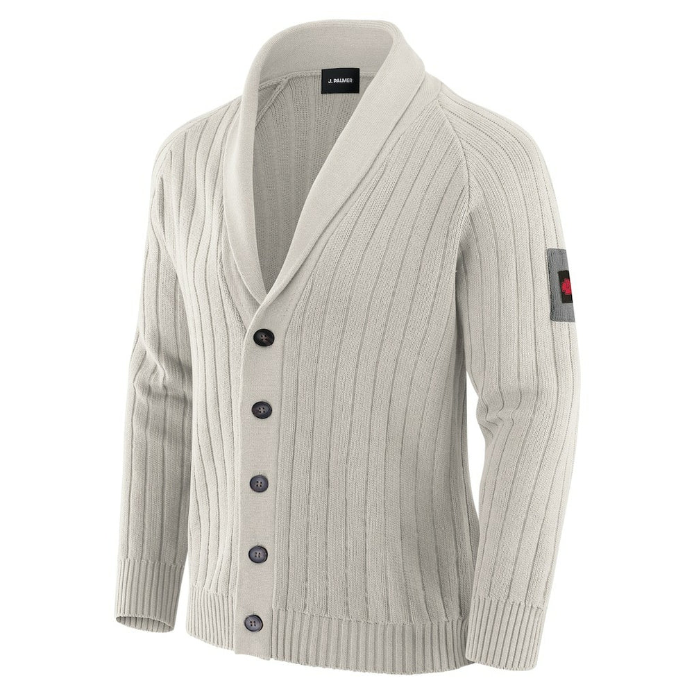 Kansas City Chiefs J. Palmer The Playmaker Cardigan Raglan Sweater Gray
