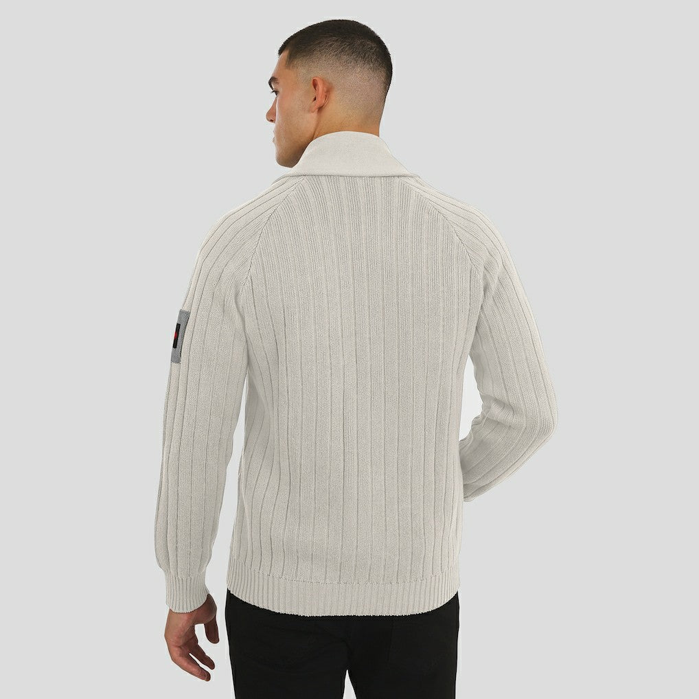 Kansas City Chiefs J. Palmer The Playmaker Cardigan Raglan Sweater Gray