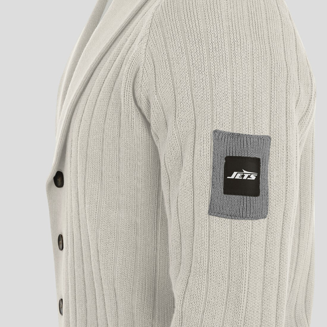 New York Jets J. Palmer The Playmaker Cardigan Raglan Sweater Gray