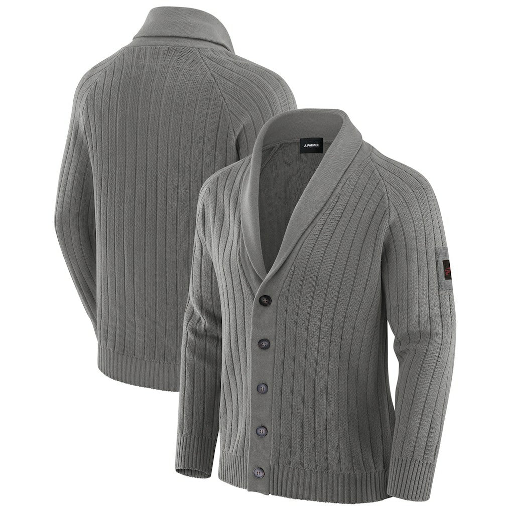 Buffalo Bills J. Palmer The Playmaker Cardigan Raglan Sweater Graphite