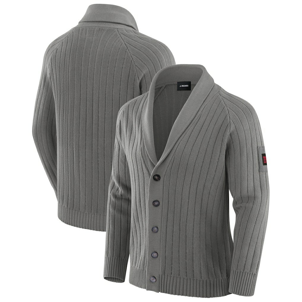 New York Giants J. Palmer The Playmaker Cardigan Raglan Sweater Graphite