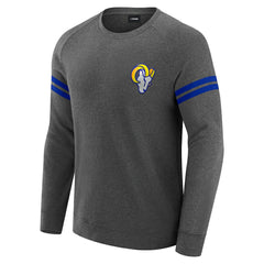 Los Angeles Rams J. Palmer Players Lounge Raglan Tri-Blend Sweatshirt Dark Heather Gray