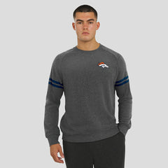 Denver Broncos J. Palmer Players Lounge Raglan Tri-Blend Sweatshirt Dark Heather Gray