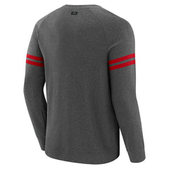 San Francisco 49ers J. Palmer Players Lounge Raglan Tri-Blend Sweatshirt Dark Heather Gray