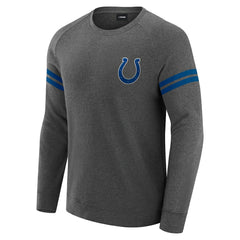 Indianapolis Colts J. Palmer Players Lounge Raglan Tri-Blend Sweatshirt Dark Heather Gray