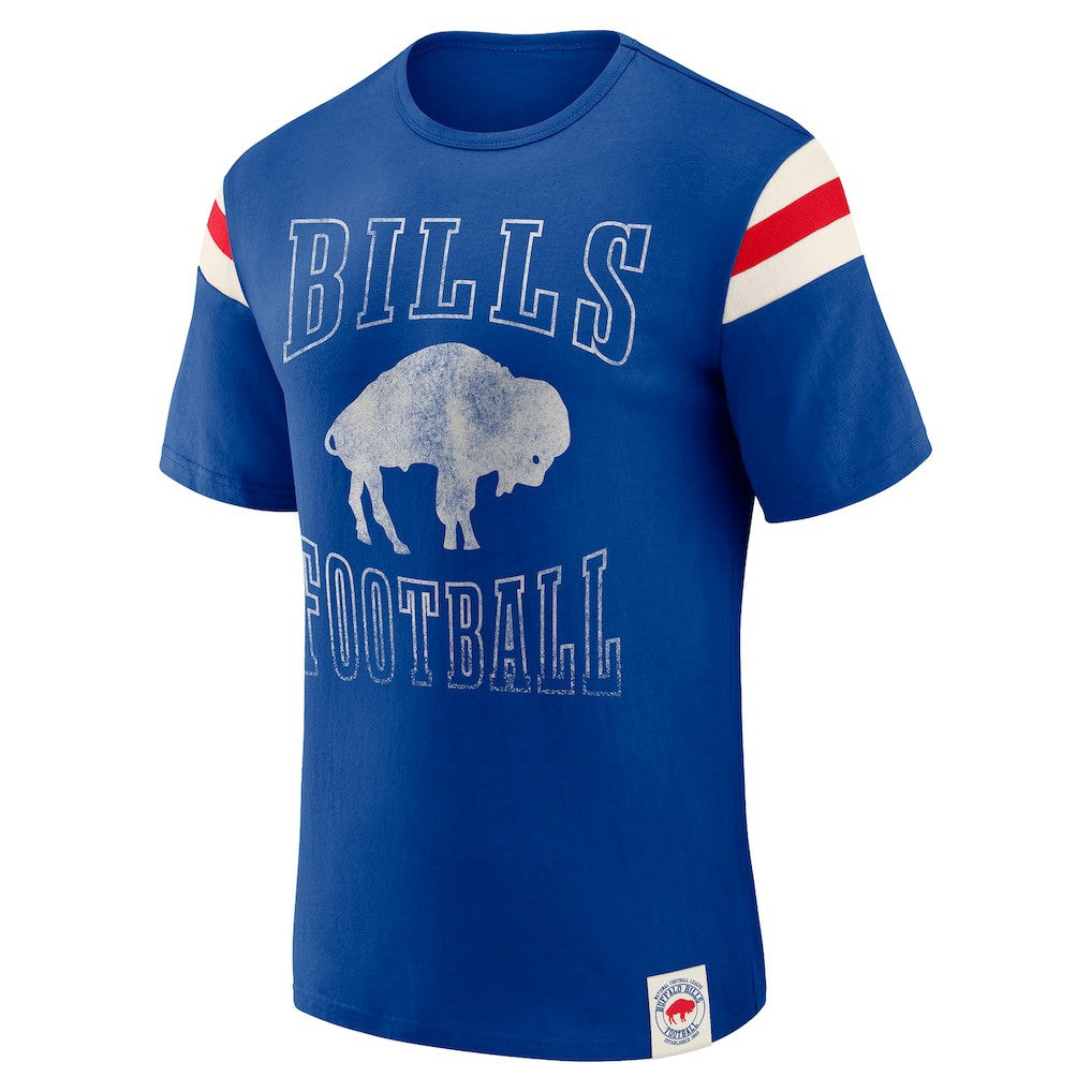 Fanatics Buffalo Bills Darius Rucker Collection Distressed Throwback Shoulder Stripe T-Shirt Royal