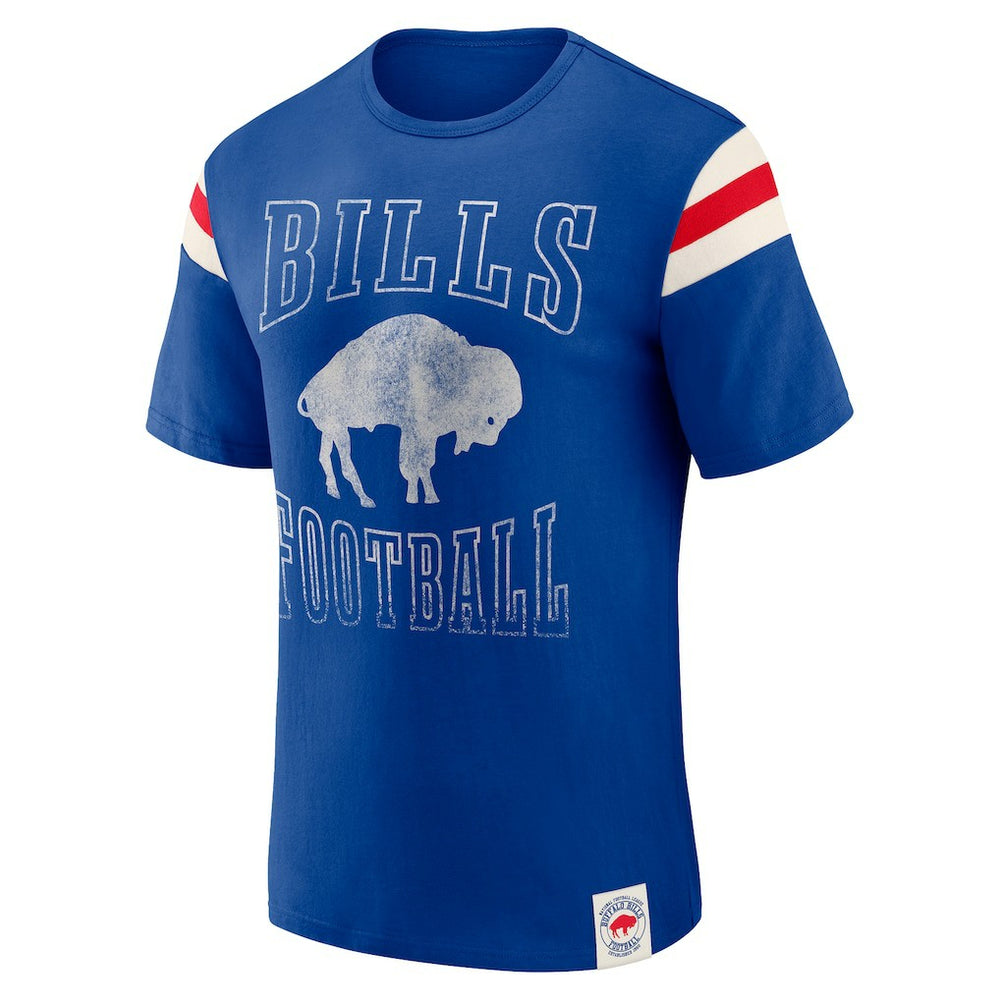 Fanatics Buffalo Bills Darius Rucker Collection Distressed Throwback Shoulder Stripe T-Shirt Royal