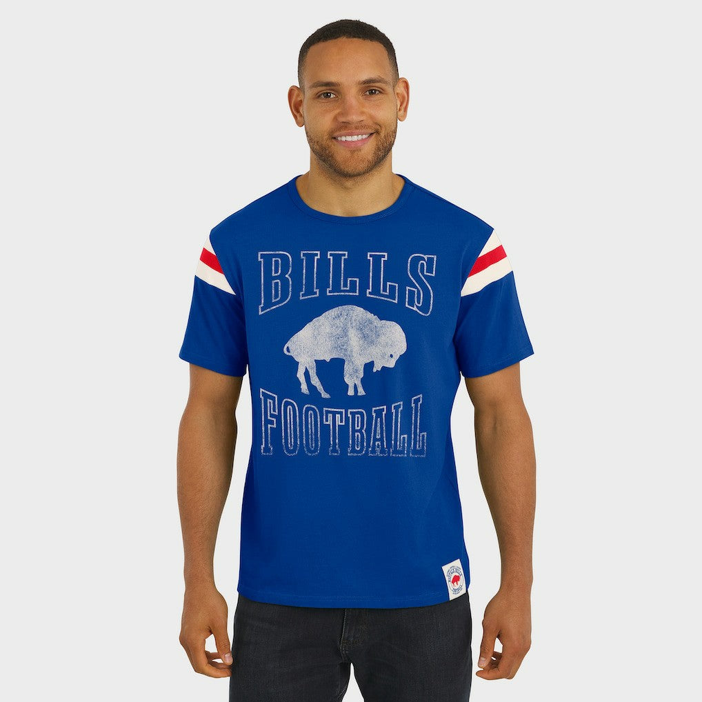 Fanatics Buffalo Bills Darius Rucker Collection Distressed Throwback Shoulder Stripe T-Shirt Royal