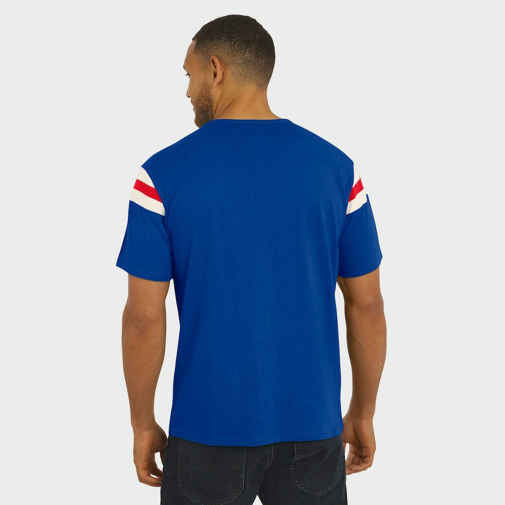 Fanatics Buffalo Bills Darius Rucker Collection Distressed Throwback Shoulder Stripe T-Shirt Royal