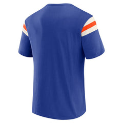 Fanatics Denver Broncos Darius Rucker Collection Distressed Throwback Shoulder Stripe T-Shirt Royal