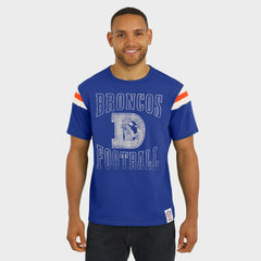 Fanatics Denver Broncos Darius Rucker Collection Distressed Throwback Shoulder Stripe T-Shirt Royal