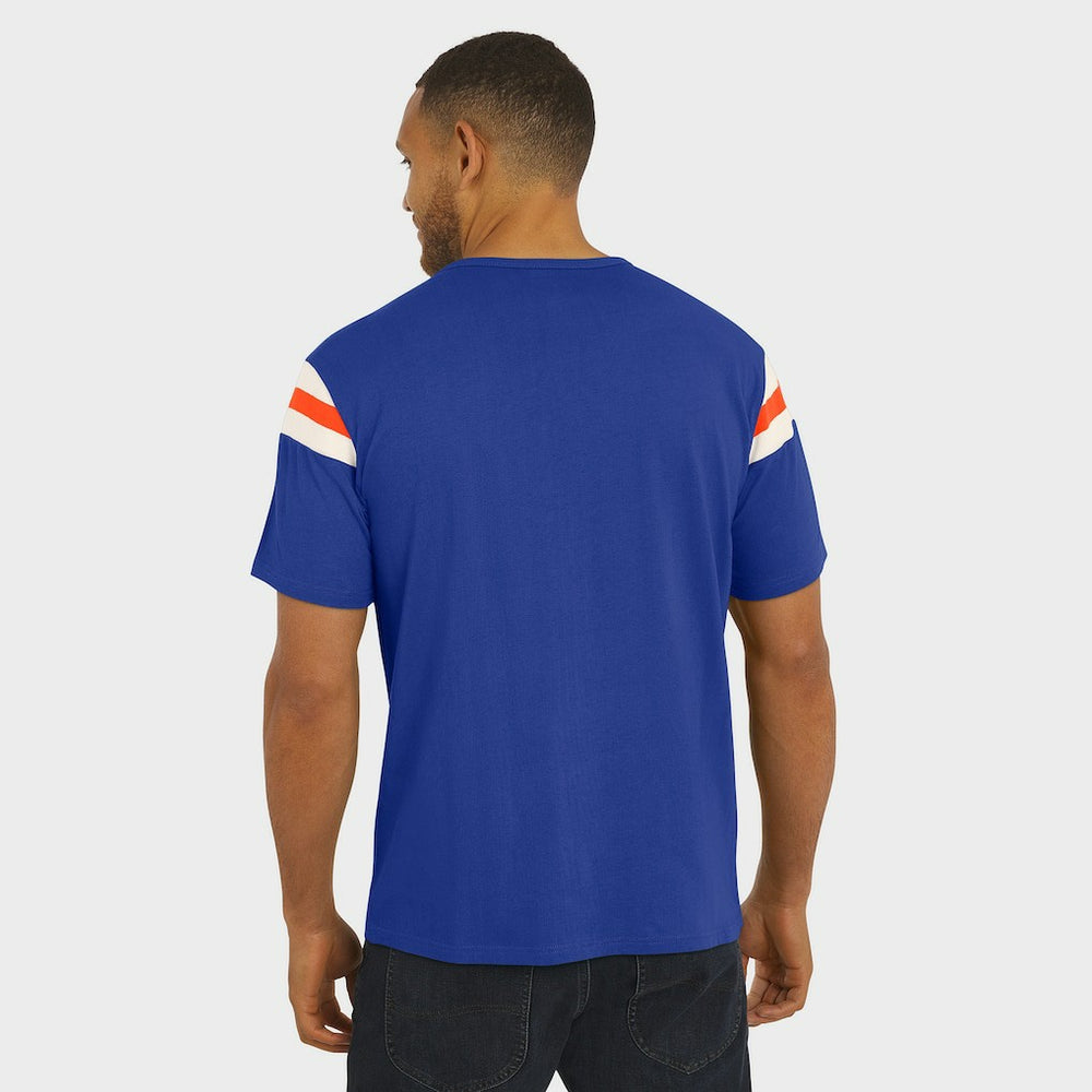 Fanatics Denver Broncos Darius Rucker Collection Distressed Throwback Shoulder Stripe T-Shirt Royal