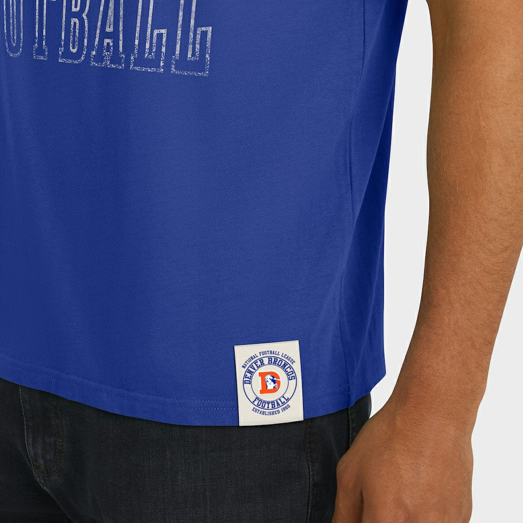 Fanatics Denver Broncos Darius Rucker Collection Distressed Throwback Shoulder Stripe T-Shirt Royal