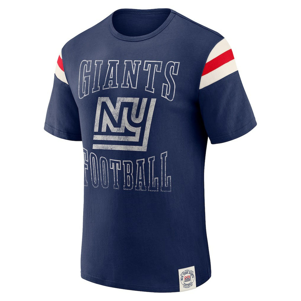 Fanatics New York Giants Darius Rucker Collection Distressed Throwback Shoulder Stripe T-Shirt Royal