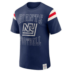 Fanatics New York Giants Darius Rucker Collection Distressed Throwback Shoulder Stripe T-Shirt Royal