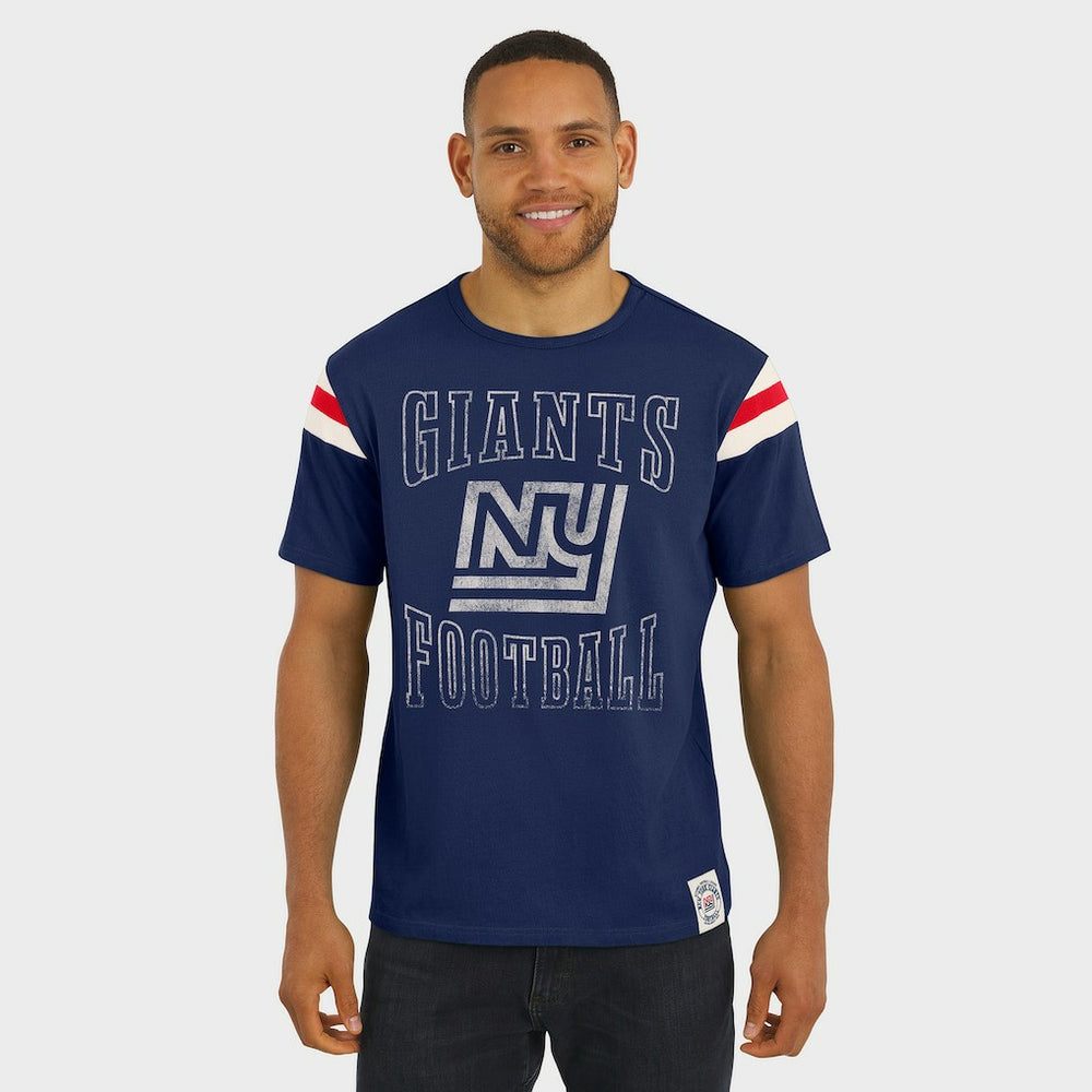 Fanatics New York Giants Darius Rucker Collection Distressed Throwback Shoulder Stripe T-Shirt Royal