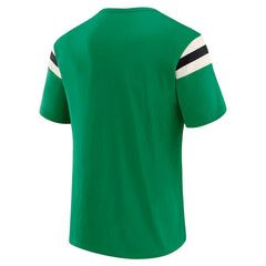 Fanatics Philadelphia Eagles Darius Rucker Collection Distressed Throwback Shoulder Stripe T-Shirt Kelly Green