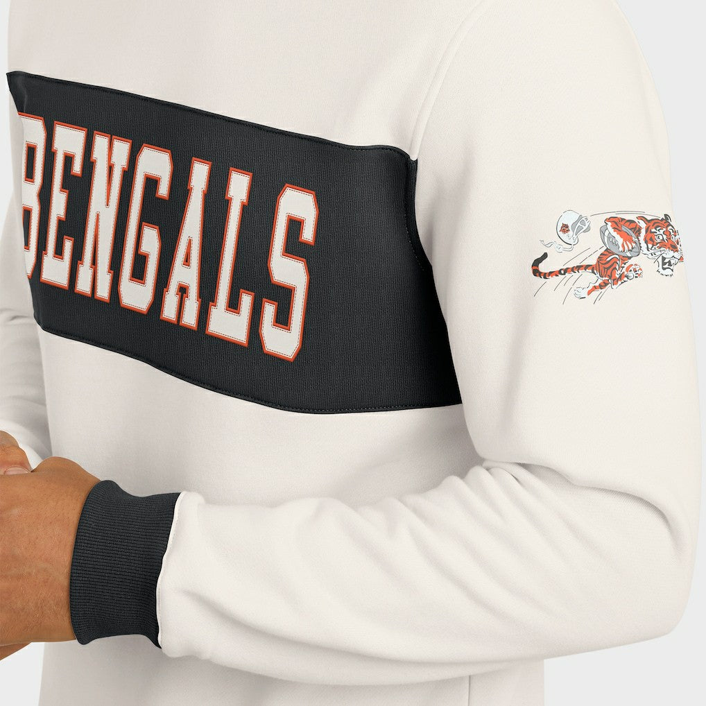 Fanatics Cincinnati Bengals Darius Rucker Collection Colorblock Pullover Sweatshirt Cream