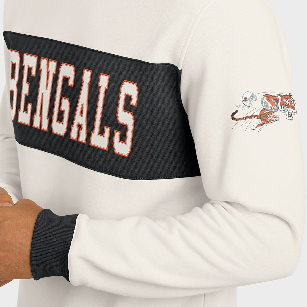 Fanatics Cincinnati Bengals Darius Rucker Collection Colorblock Pullover Sweatshirt Cream