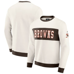 Fanatics Cleveland Browns Darius Rucker Collection Colorblock Pullover Sweatshirt Cream