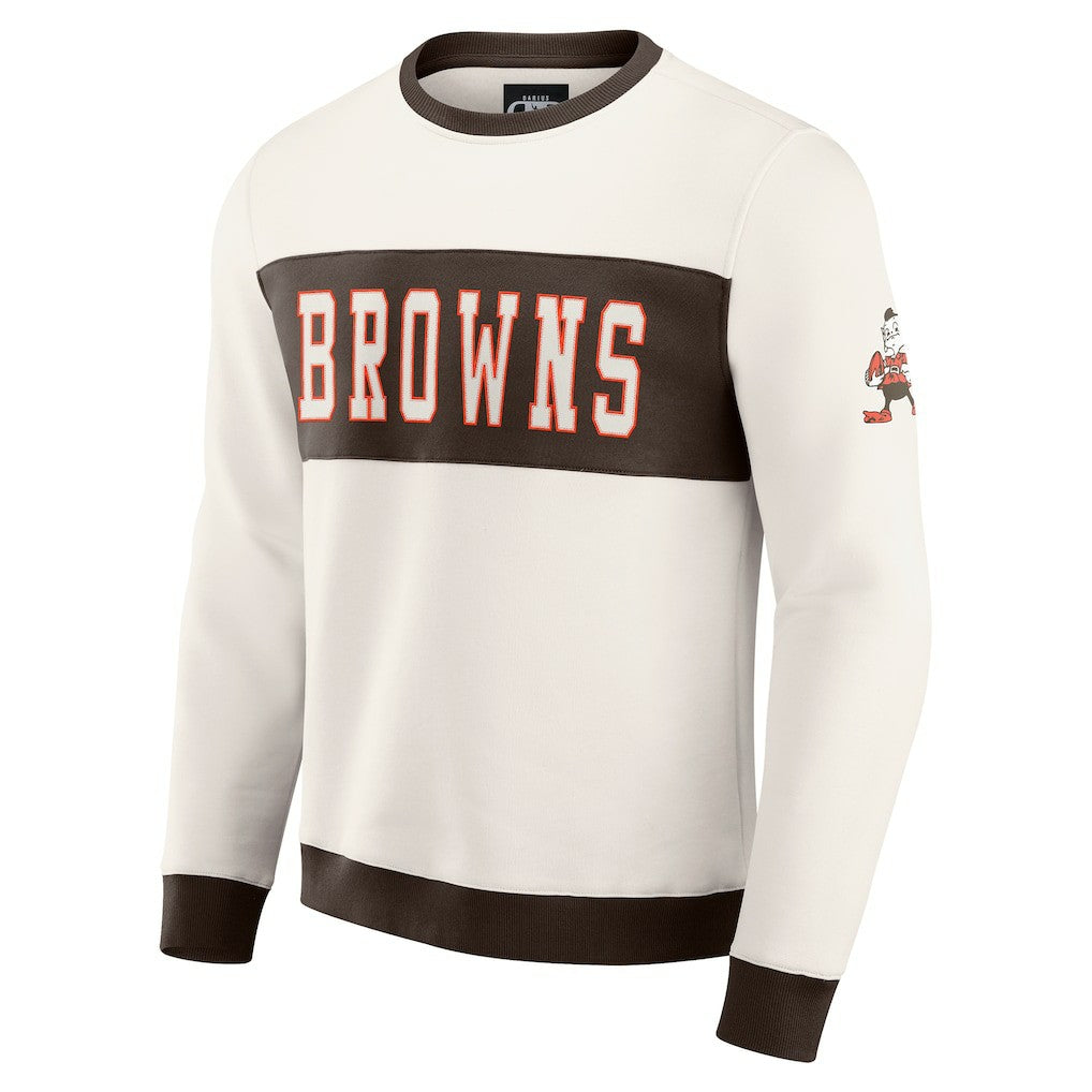 Fanatics Cleveland Browns Darius Rucker Collection Colorblock Pullover Sweatshirt Cream