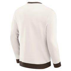 Fanatics Cleveland Browns Darius Rucker Collection Colorblock Pullover Sweatshirt Cream