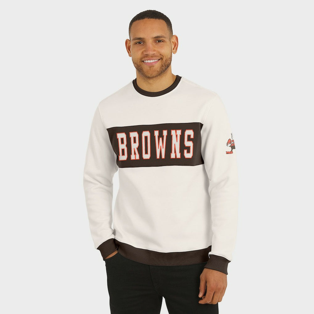 Fanatics Cleveland Browns Darius Rucker Collection Colorblock Pullover Sweatshirt Cream