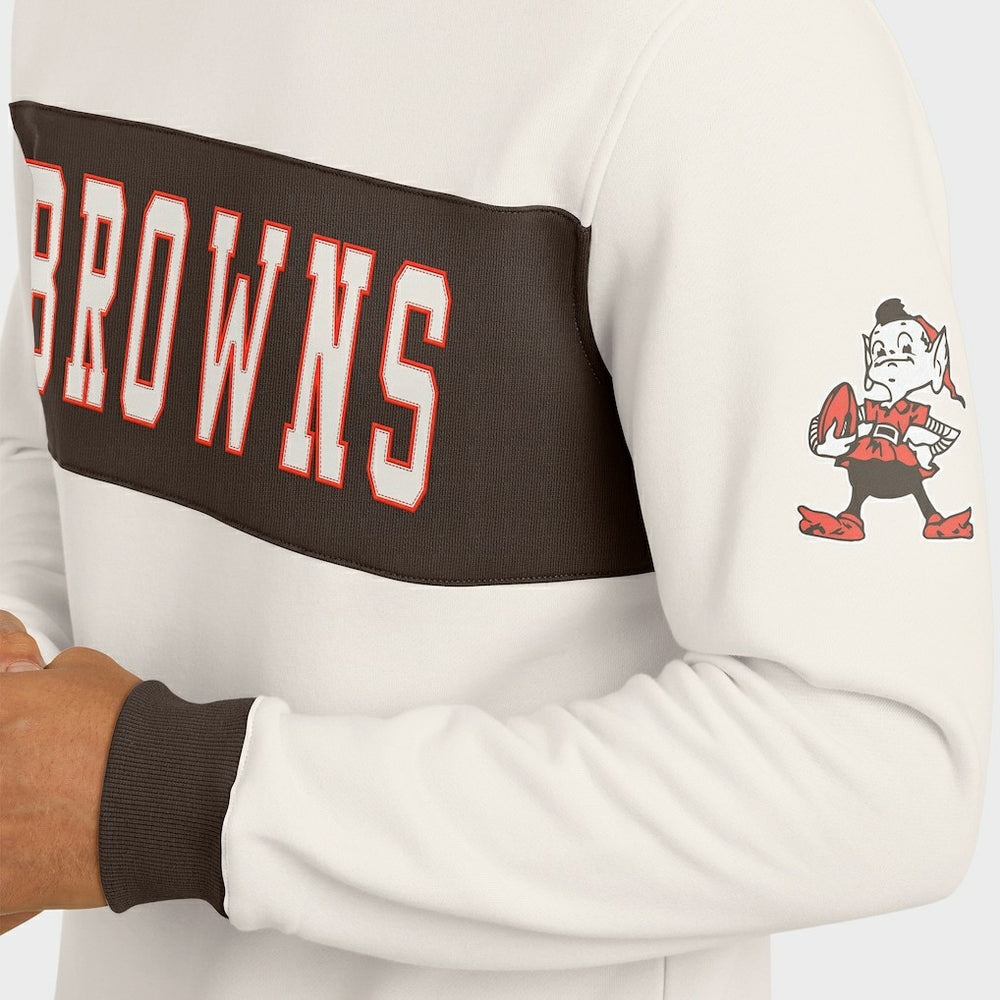 Fanatics Cleveland Browns Darius Rucker Collection Colorblock Pullover Sweatshirt Cream
