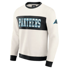 Fanatics Carolina Panthers Darius Rucker Collection Colorblock Pullover Sweatshirt Cream