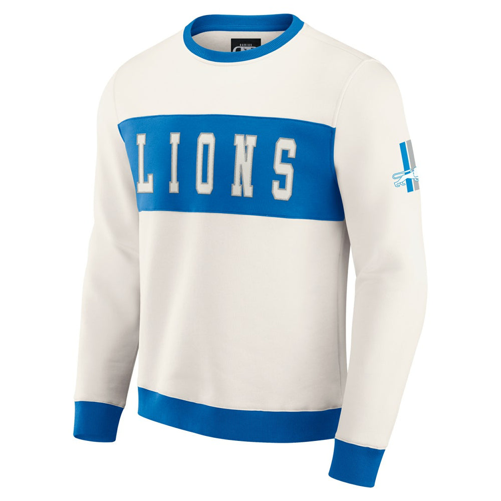 Fanatics Detroit Lions Darius Rucker Collection Colorblock Pullover Sweatshirt Cream